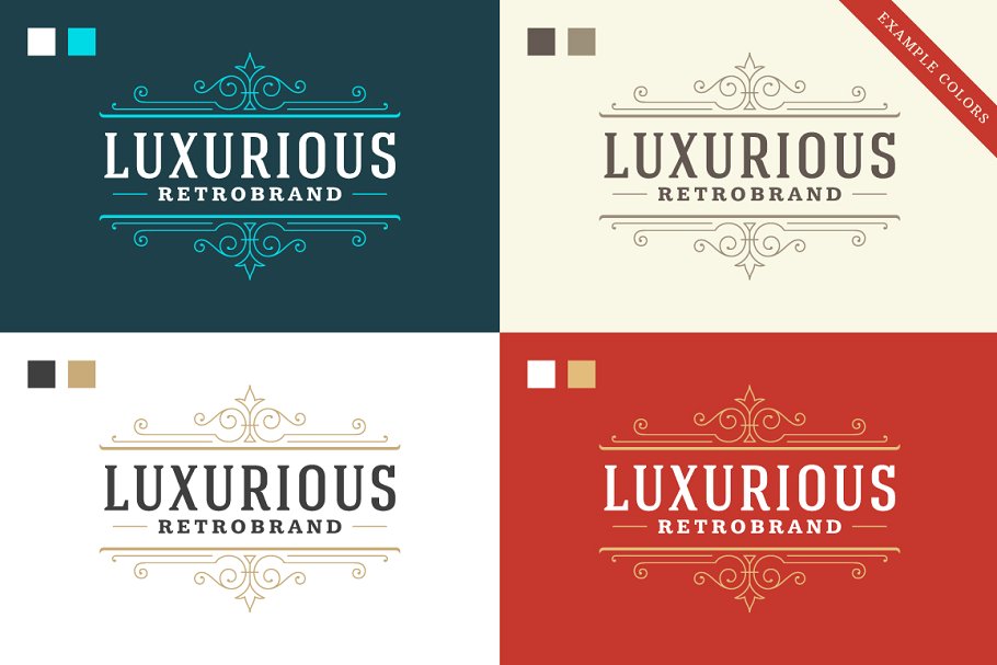 50款复古豪华奢侈品品牌标志模板 50 Luxurious logos & badges插图(19)