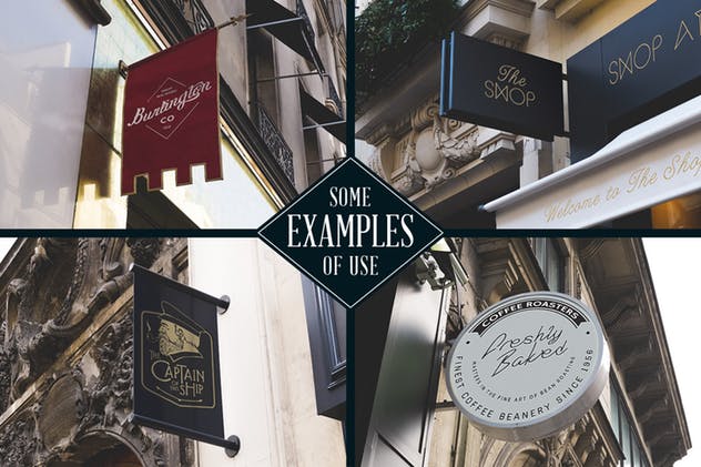 50款店铺店招招牌样机模板 50 Signs mockups插图(1)