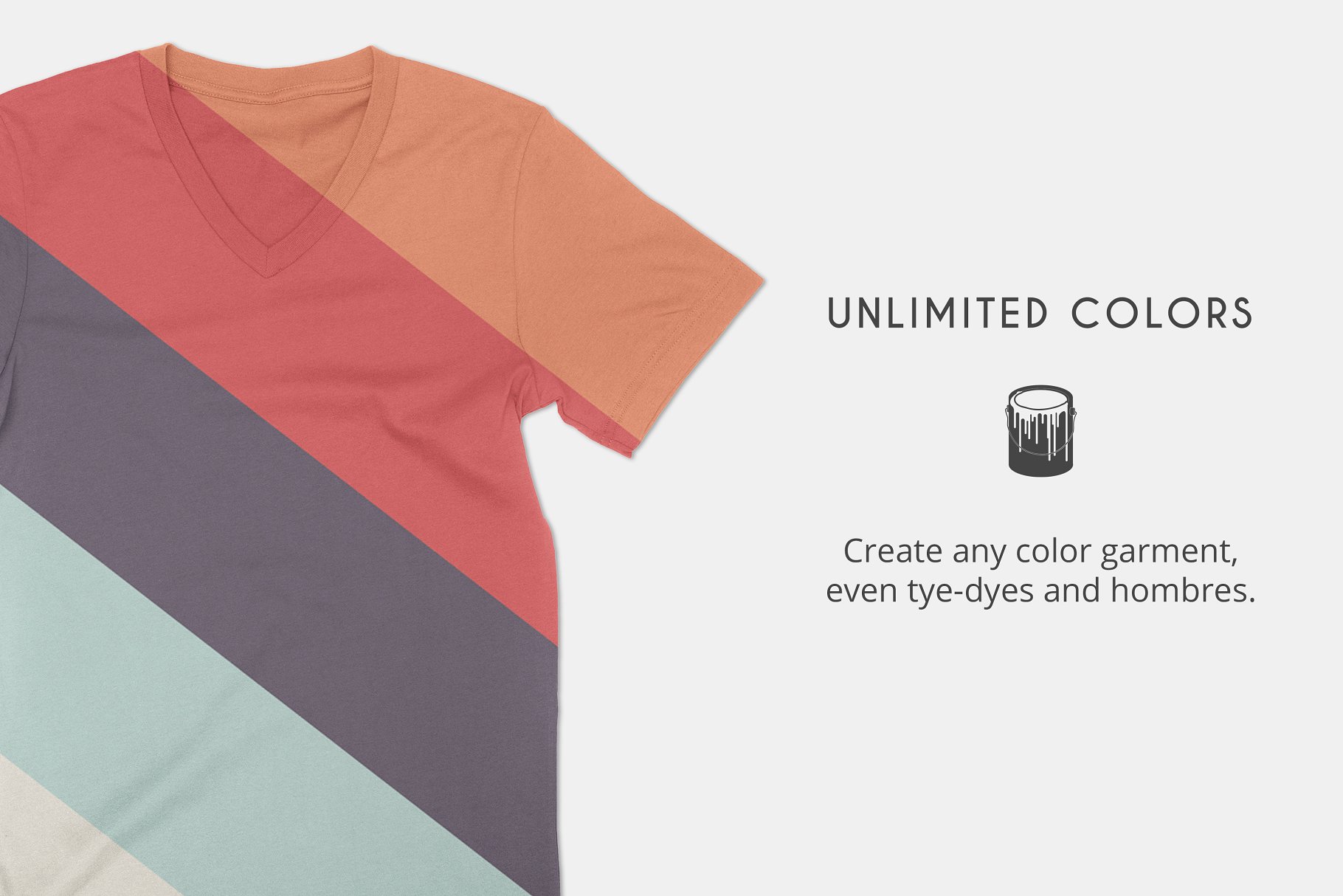 V领T恤样机模板 V-Neck T-Shirt Apparel Mockups插图(4)