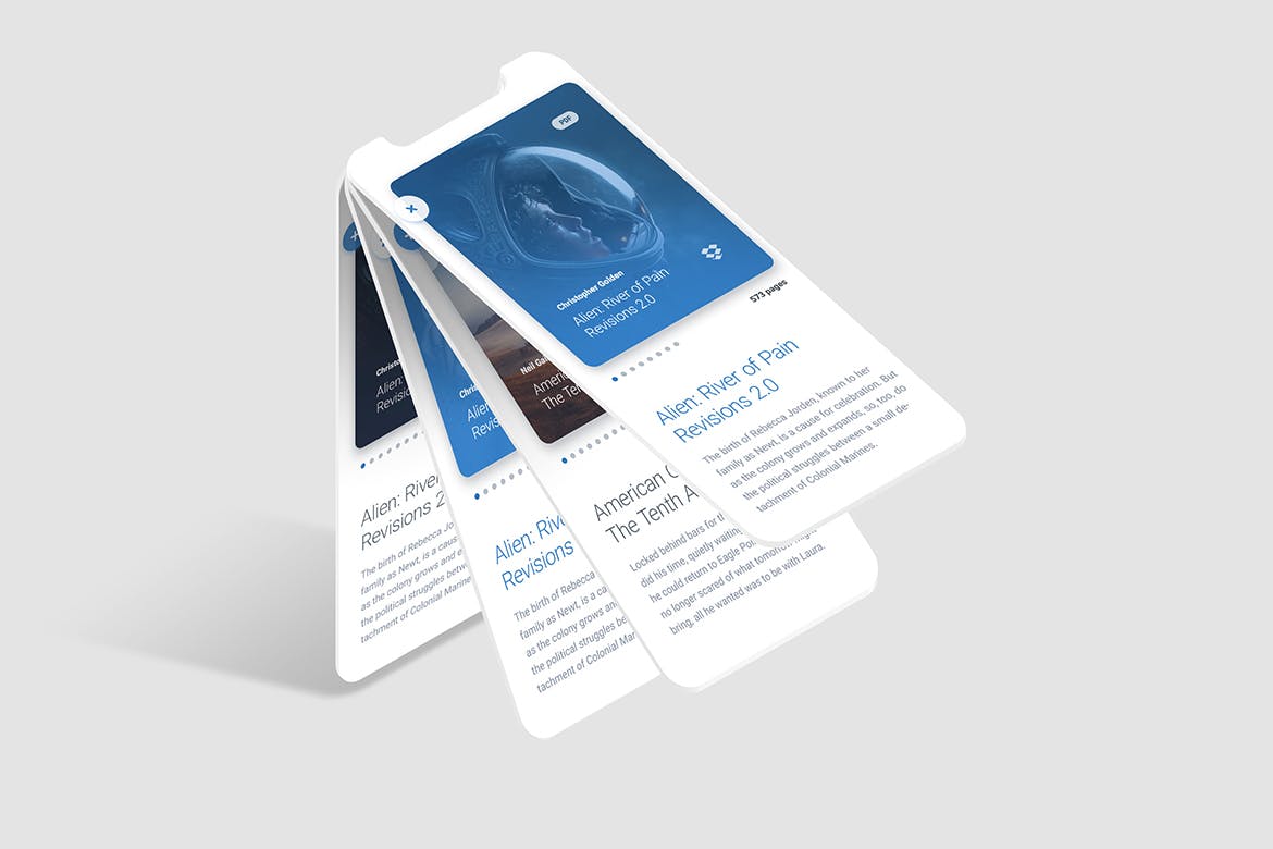 iPhone X等距网格APP设计图预览素材库精选样机 Iphone X Mock Up插图(5)