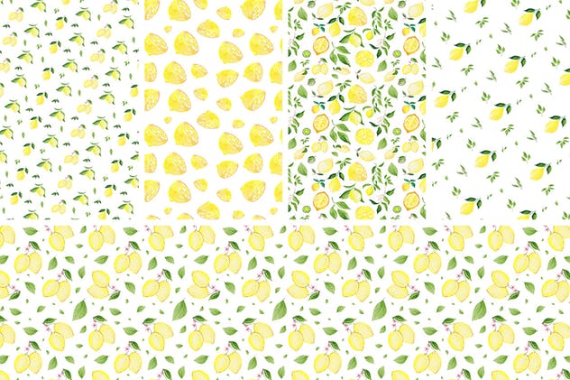 柠檬&酸橙手绘水彩插画系列 Lemons & Limes Watercolor Collection插图(3)