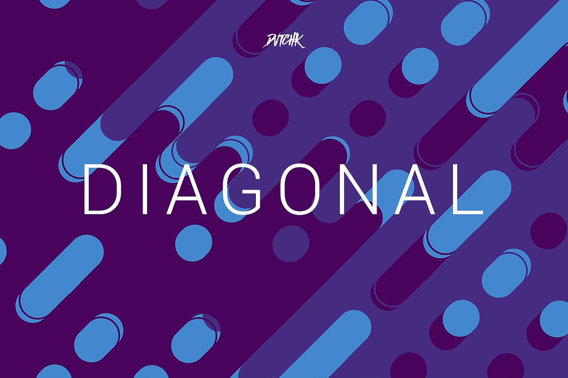 圆角线条背景纹理v02 Diagonal | Rounded Lines Bgs | V02插图(3)