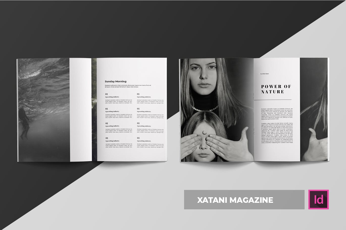 时尚生活方式个性化素材库精选杂志设计INDD模板 Xatani | Magazine Template插图(3)