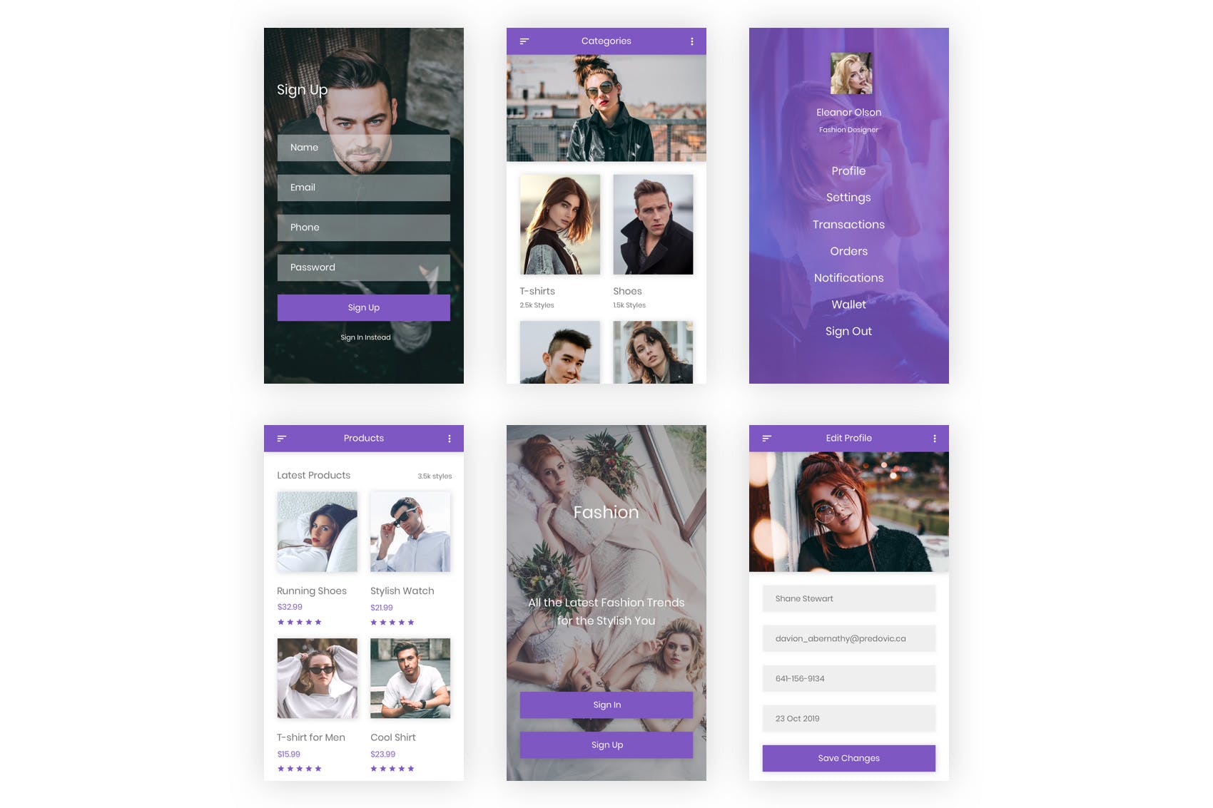 时尚服饰电商APP应用UI设计素材库精选套件 Fashion – Ecommerce Shopping App Adobe Illustrator插图(8)