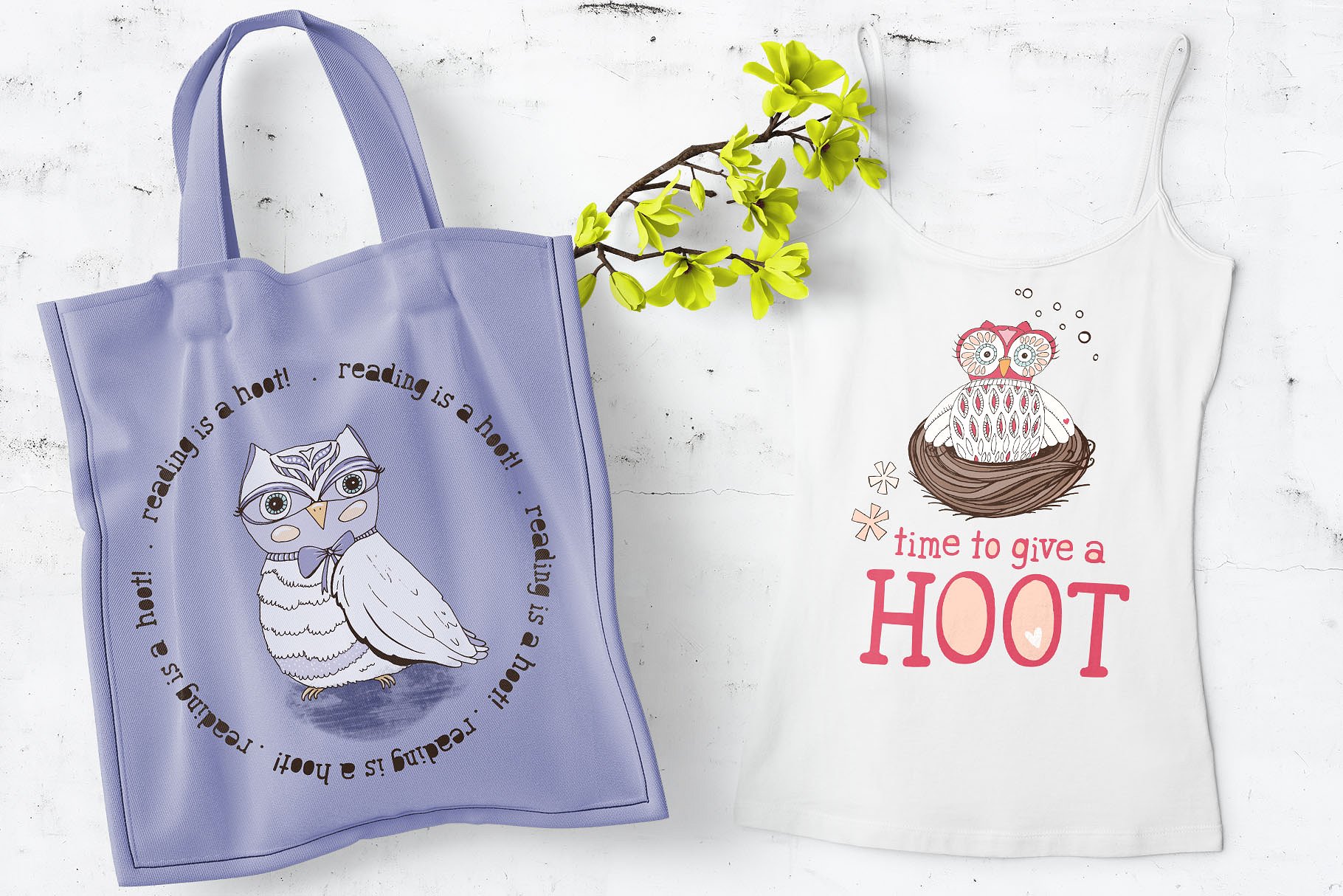 可爱猫头鹰矢量剪切画素材 Cute Owl Graphics Set插图(3)