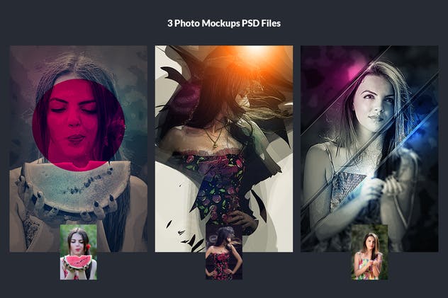 创意艺术效果照片样机 Photo Mockup插图(1)