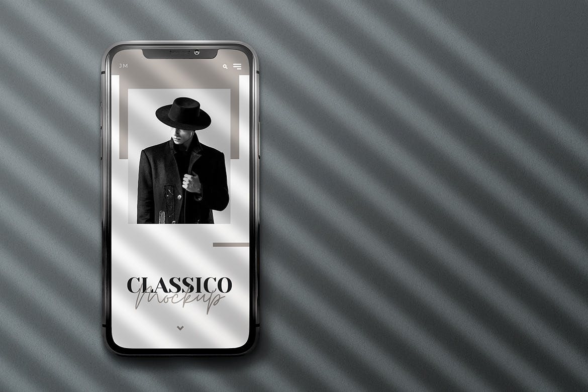 优雅阴影背景iPhone智能手机屏幕预览样机 Modern Mobile Mockups插图(3)