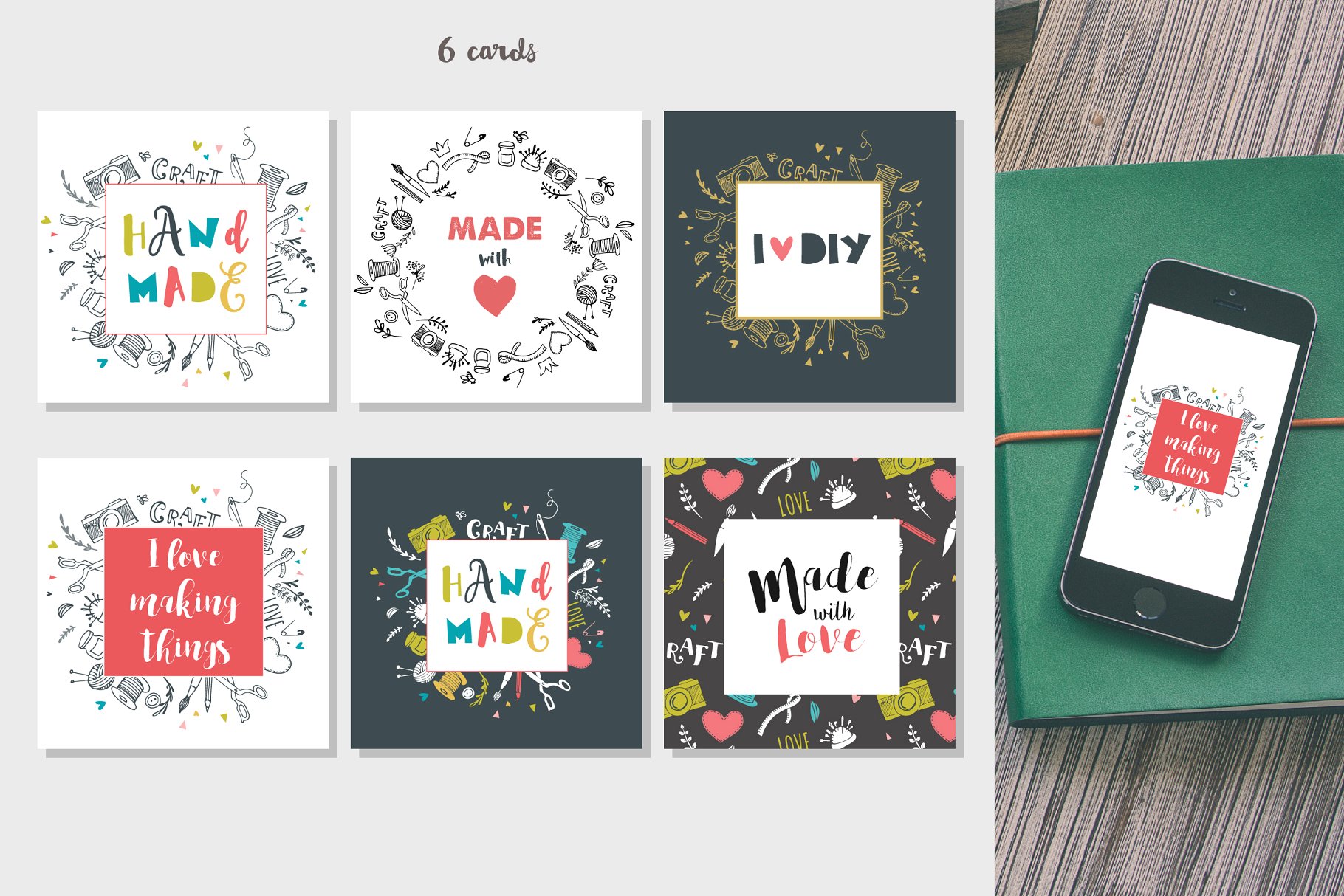 手工制作/工艺品和DIY艺术设计素材集 Handmade, craft & DIY, artist bundle插图(5)