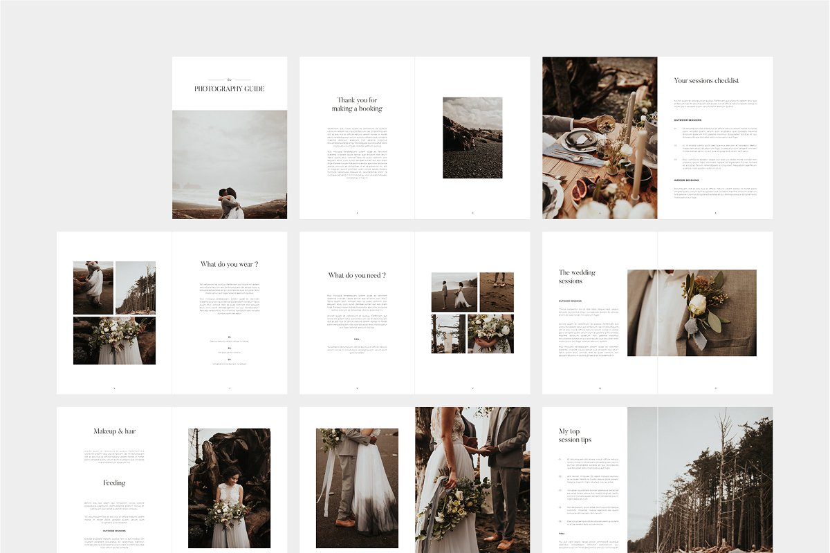 浪漫婚纱摄影指南画册模板下载插图