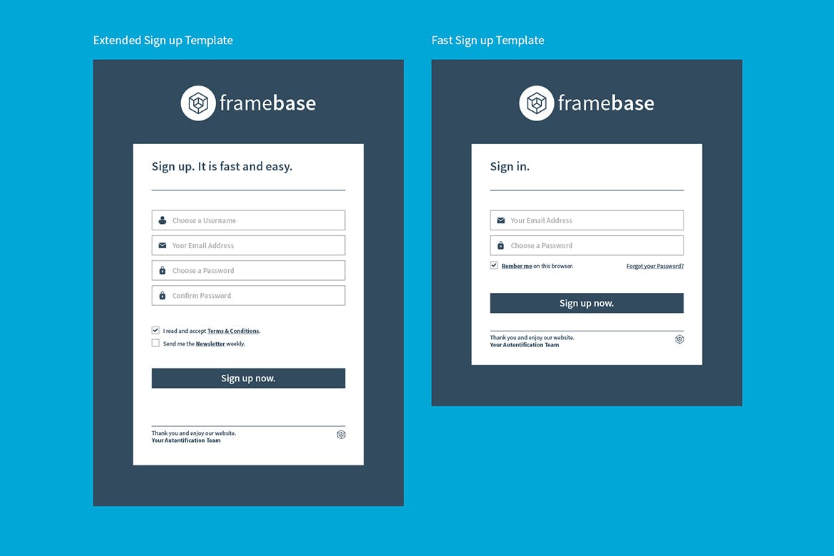 网站登录和注册表单设计AI&PSD模板 Bootstrap Login & Registration Form插图(5)