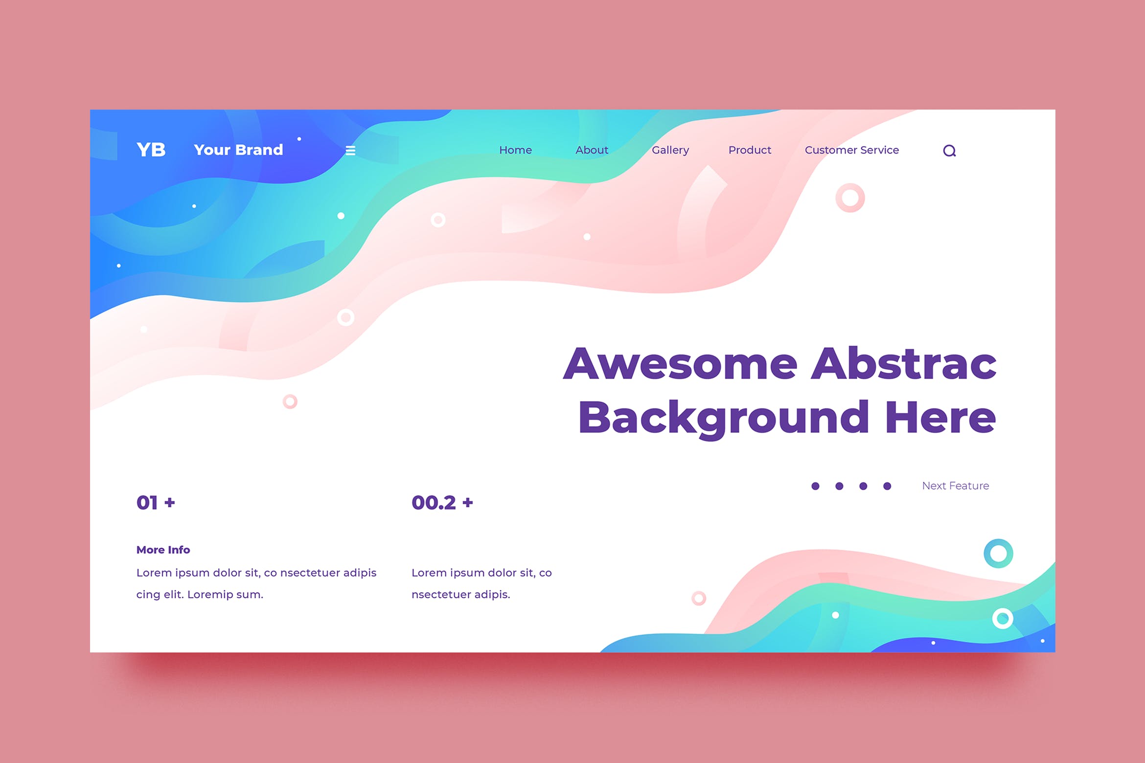 抽象流体背景网站着陆页设计模板 SRTP – Abstract Background.36插图