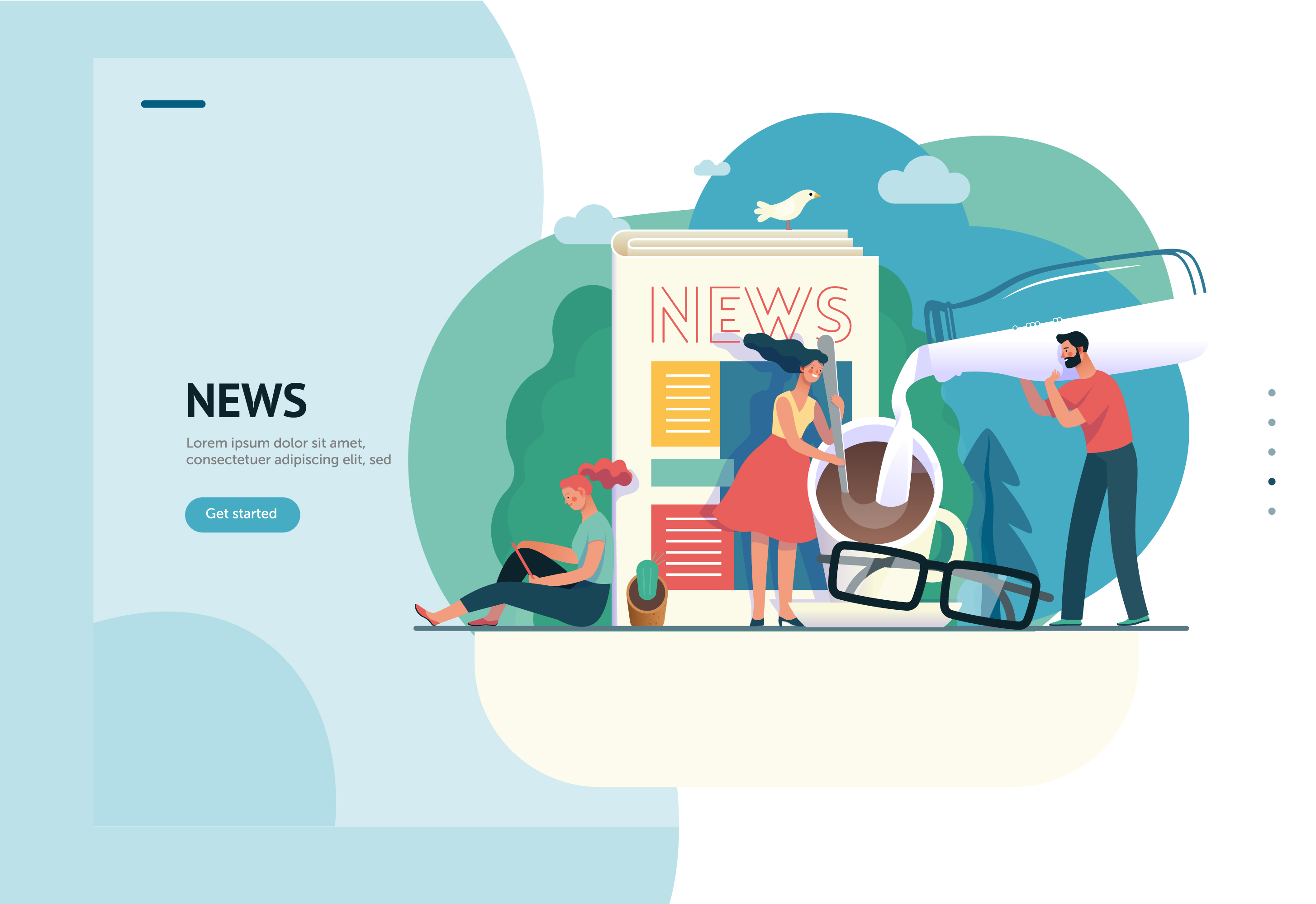 互联网多种商业业务概念扁平化插画下载[Ai]插图(31)