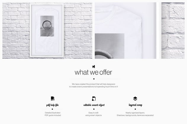 时尚品牌T恤系列服装样机 T Shirt Collection Mockup插图(1)