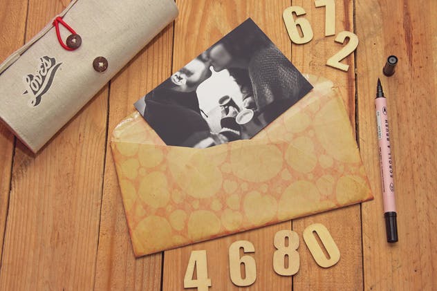 个性化信封邀请函设计样机模板 Personalized Invitation插图(1)