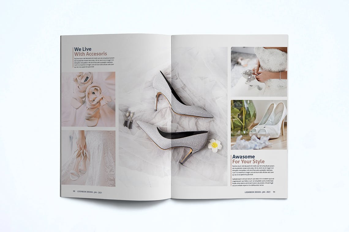 时装订货画册/新品上市产品素材库精选目录设计模板v4 Lookbook Template插图(8)