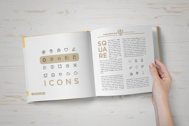 方形精装图书样机模板V2 Square Book Mock-Up 2插图(7)