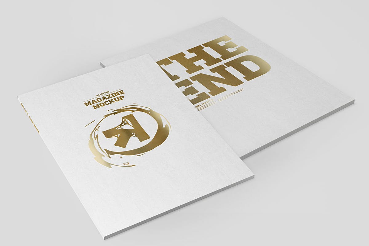 A4企业产品服务目录手册印刷品样机 A4 Magazine Catalog Mockup插图