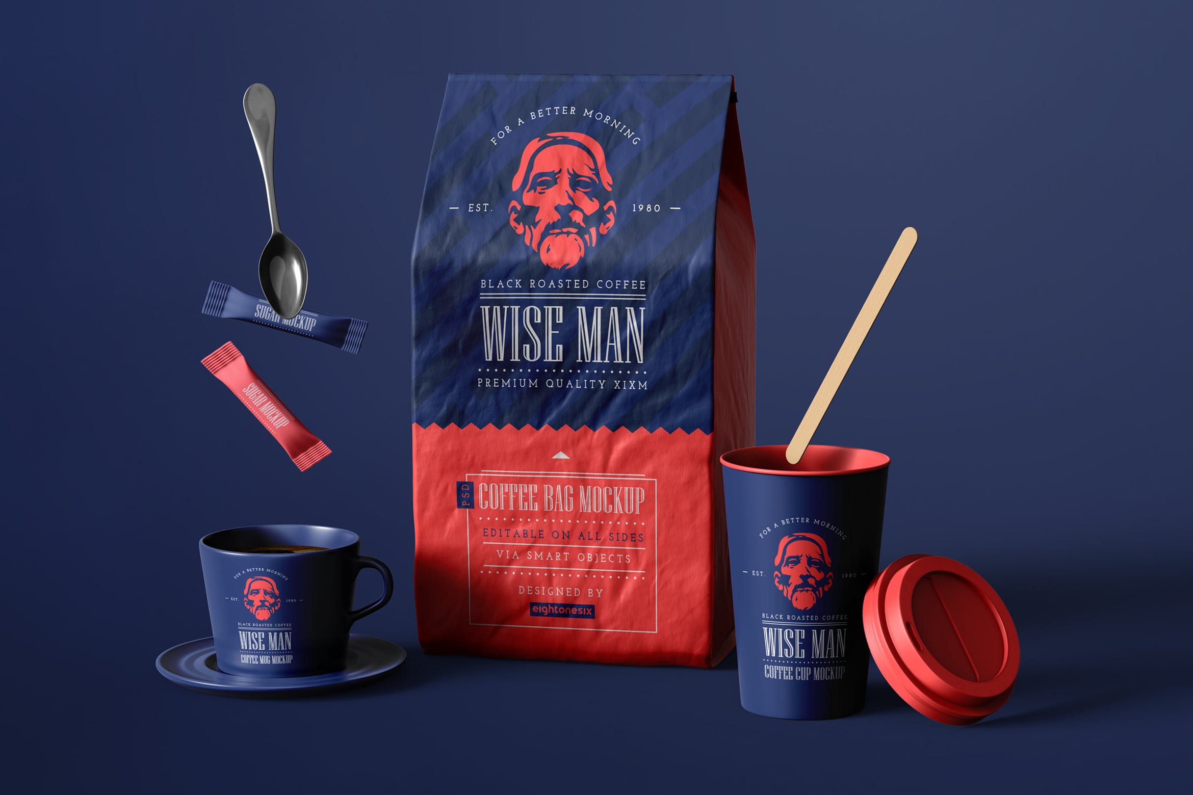 咖啡品牌VI设计预览样机模板 Coffee Branding Mock-Up Pack插图