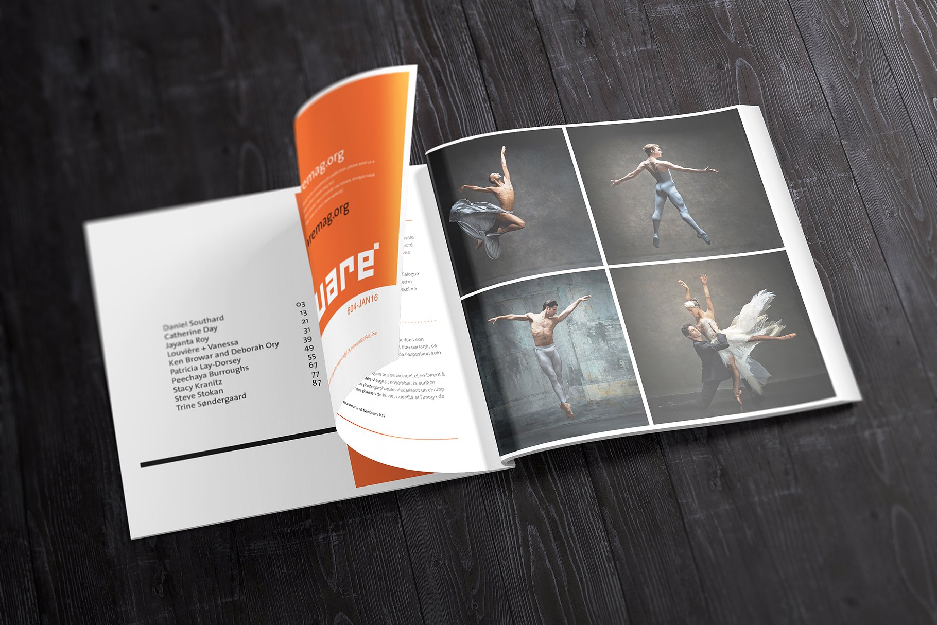 方形杂志样机模板 Square Magazine Mockups插图