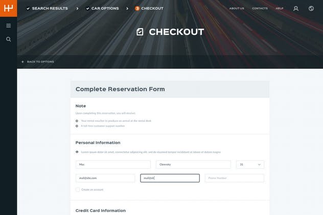 汽车租赁和预订网站设计PSD模板 Rentify – Car Rental & Booking PSD Template插图(8)