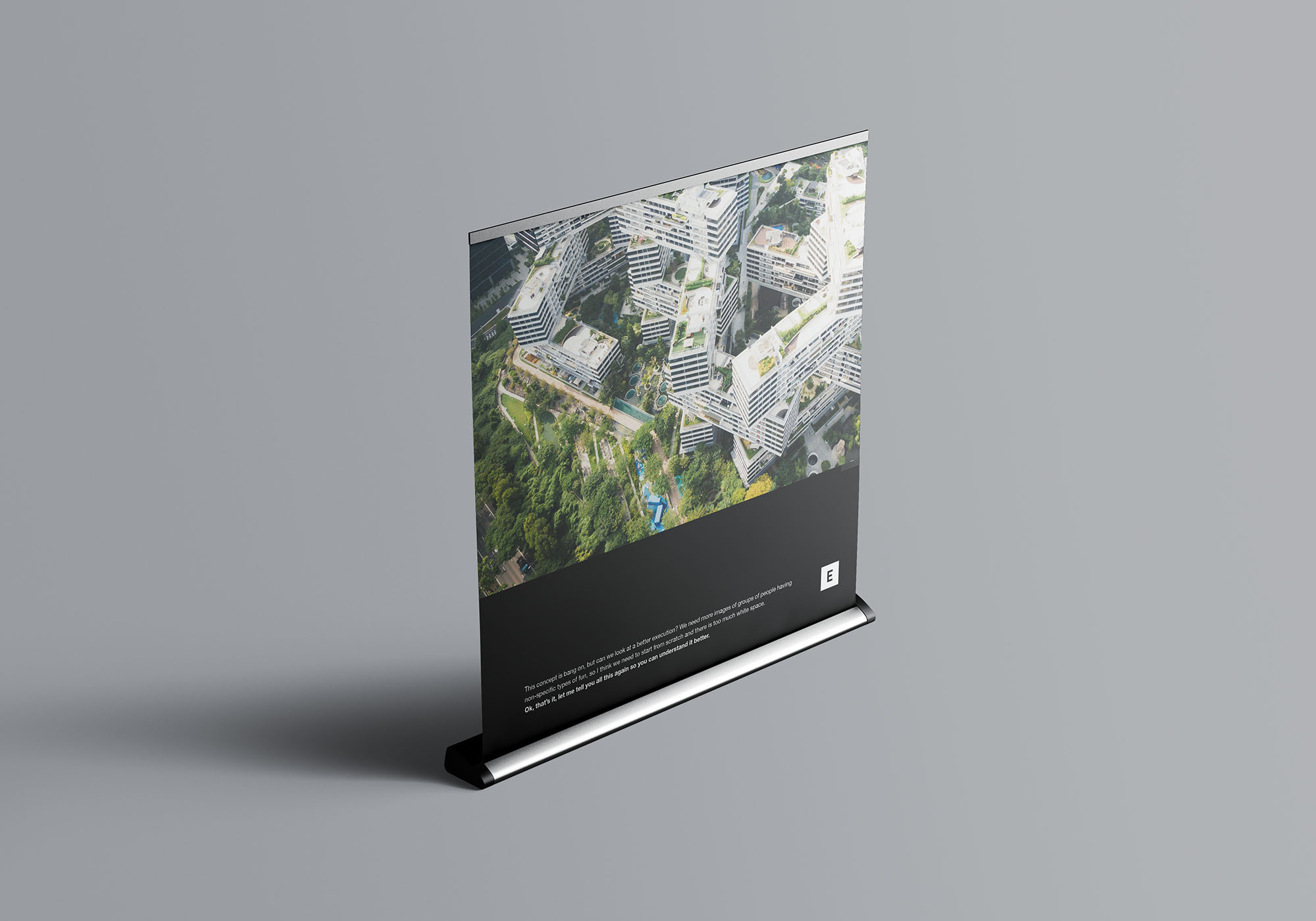 立式方形海报展架PSD样机模板 Wide Rollup Mockup插图(3)