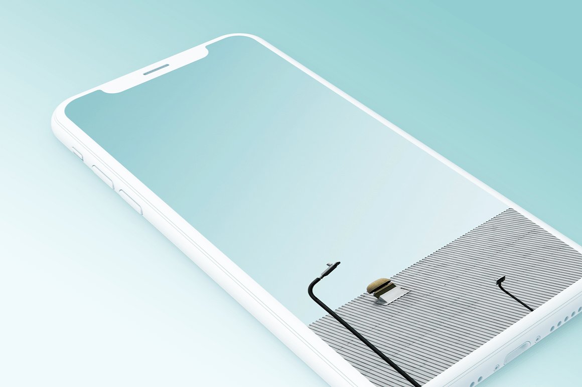 素材库下午茶：7款最受欢迎的iPhone X Clay模型 Mockups插图(5)