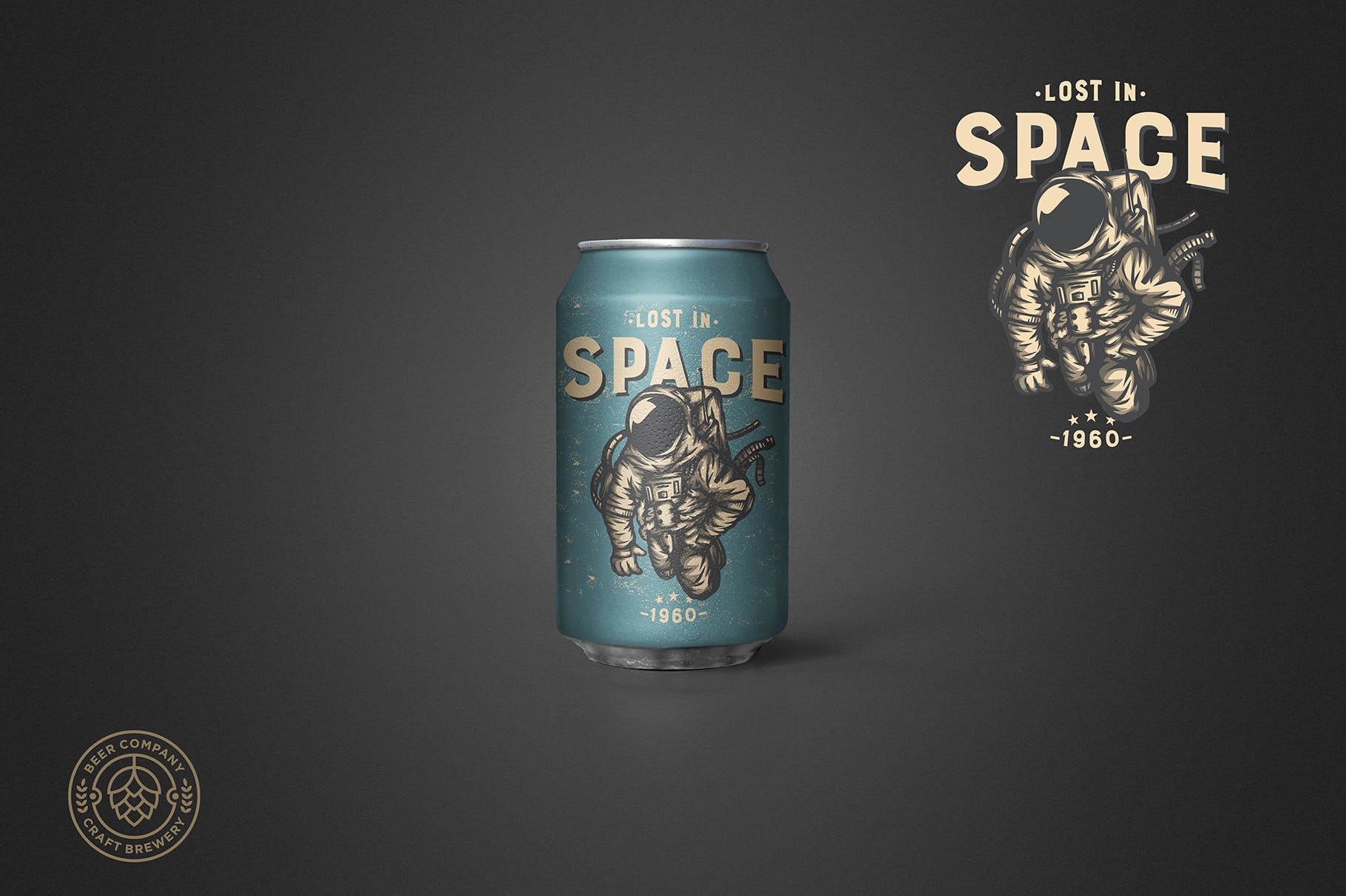 啤酒易拉罐外观设计效果图素材库精选 Clean Beer Can Mockup插图(2)
