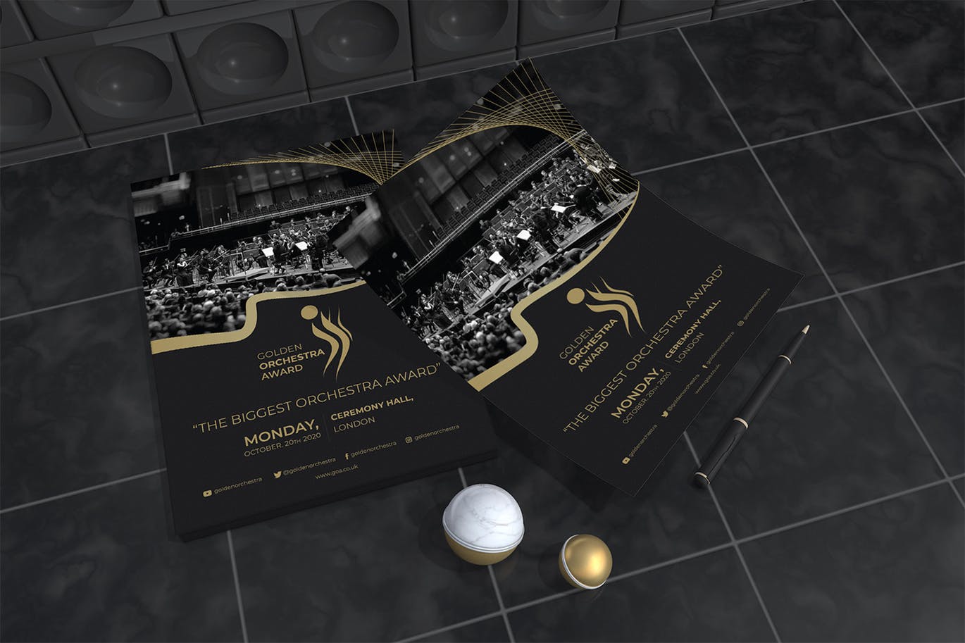颁奖典礼公司年会办公用品奖品设计套件 Award Ceremony Package Identity插图(1)