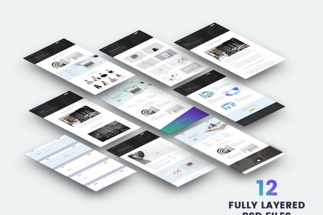 专业企业网站设计PSD模板下载 Osaka – Professional Landing Page PSD Template插图(1)