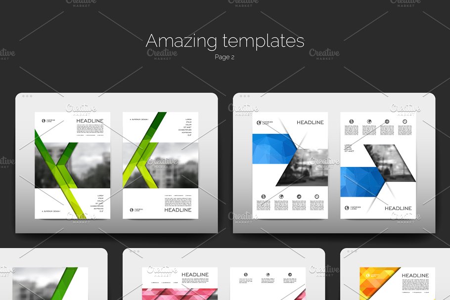 极力推荐：80款企业多用途宣传小册子模板 Business Brochures Bundle插图(2)