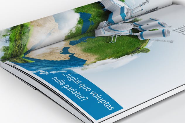 时尚A4杂志宣传册印刷品样机 A4 Magazine Catalog Mock-Up插图(3)