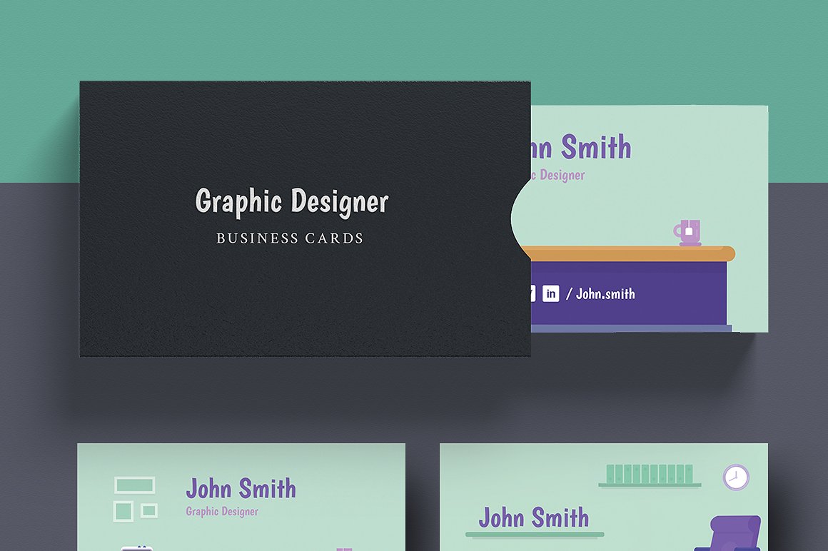 个性的时尚简约设计师名片设计模板插图(4)