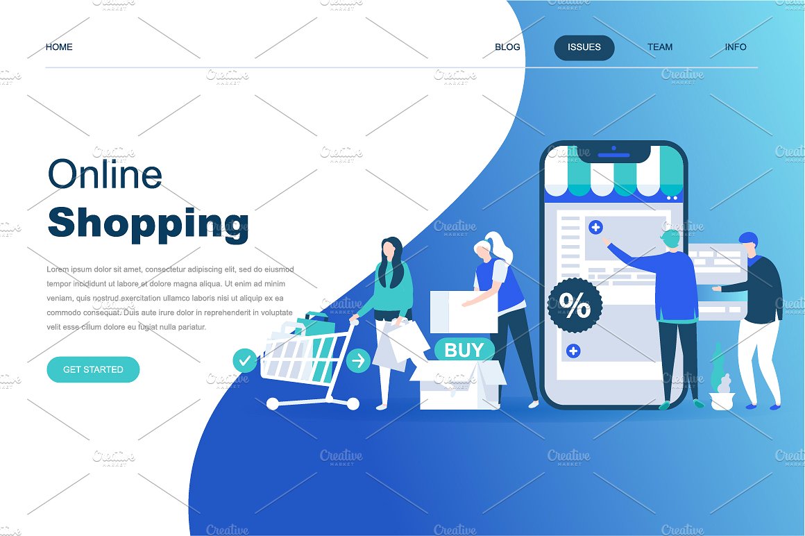 现代化平面设计着陆页模板 Flat Design Landing Page Templates插图(11)