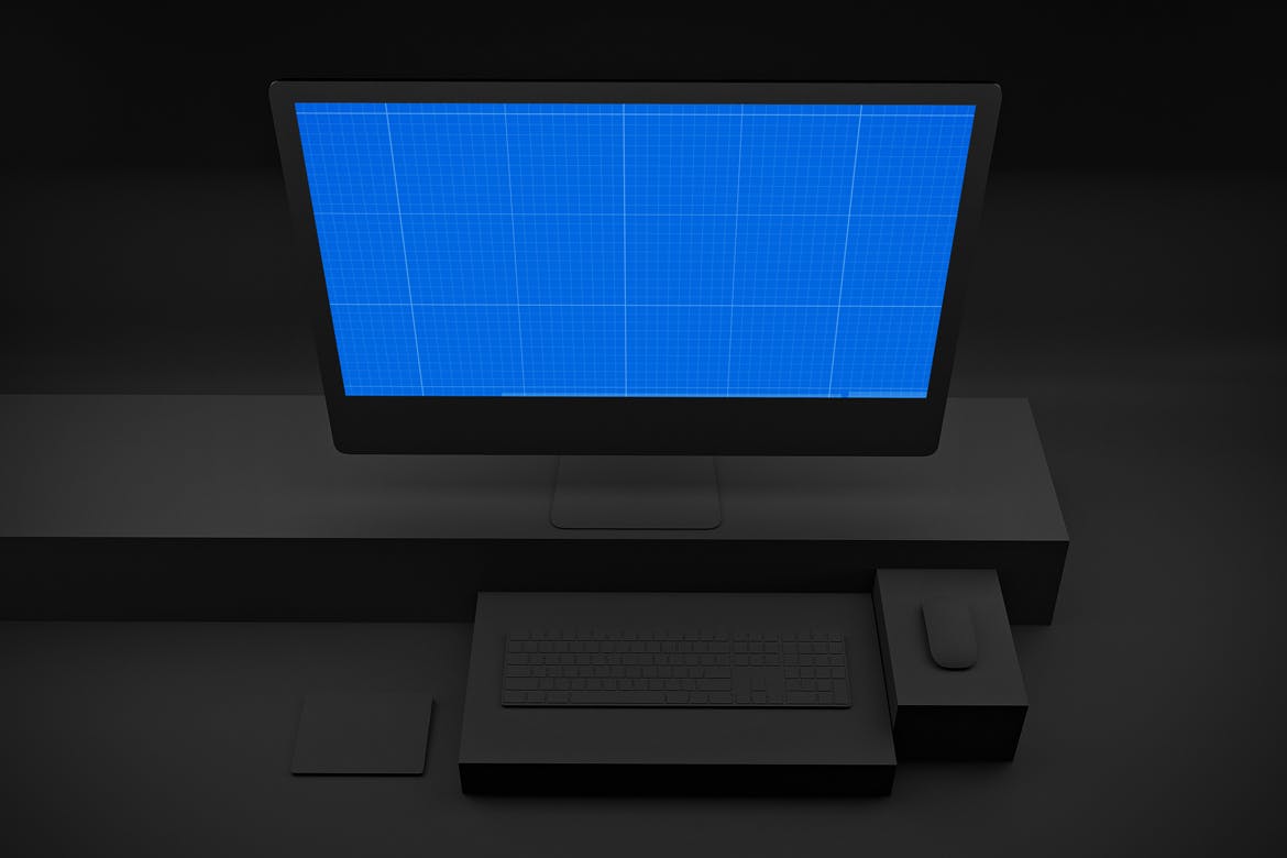 暗黑背景iMac Pro苹果一体机电脑样机模板 Dark iMac Pro插图(8)