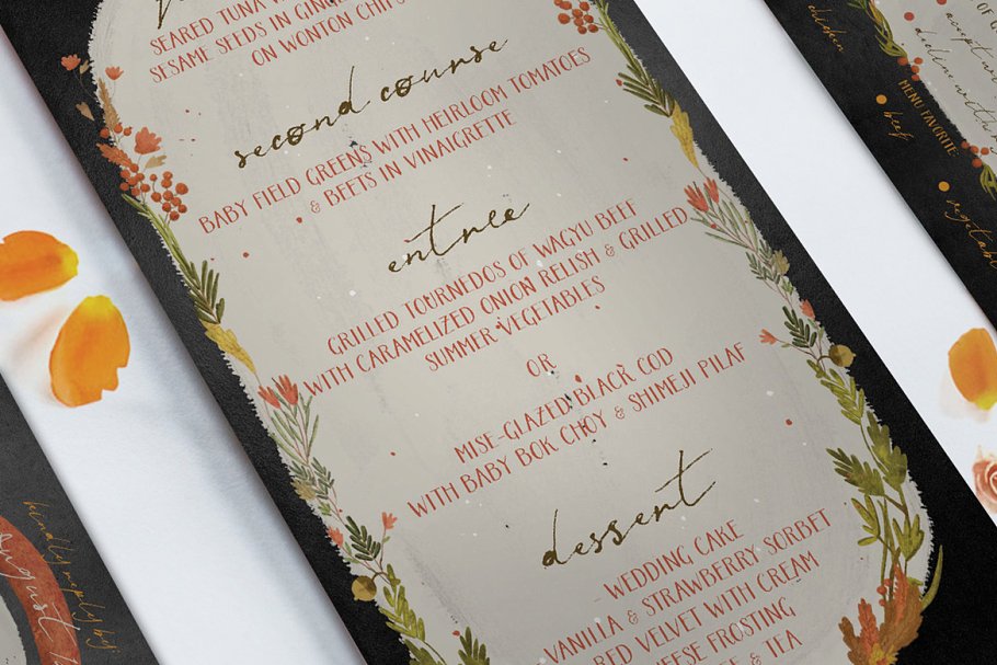 秋季花卉婚礼设计素材套装 Autumn Floral Wedding Suite插图(6)