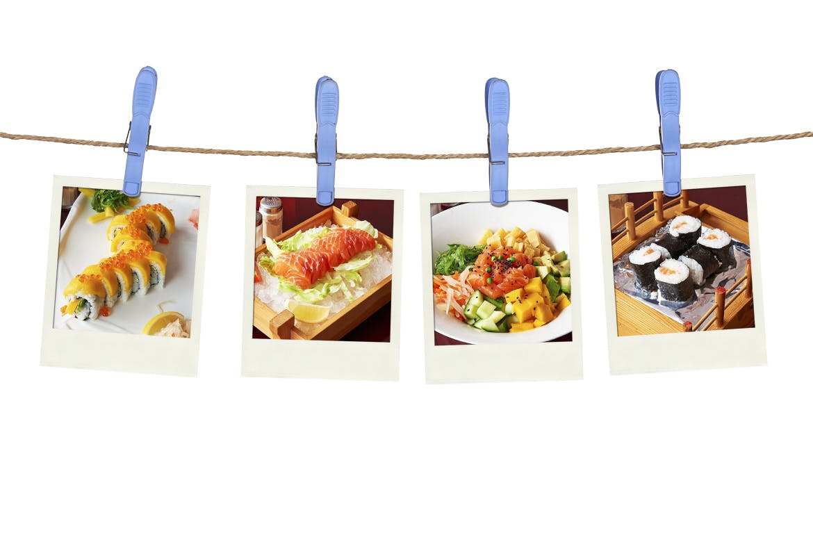 冲洗照片暗房照片晾晒相框样机素材库精选模板 Instant_Frame_Mockup插图(3)