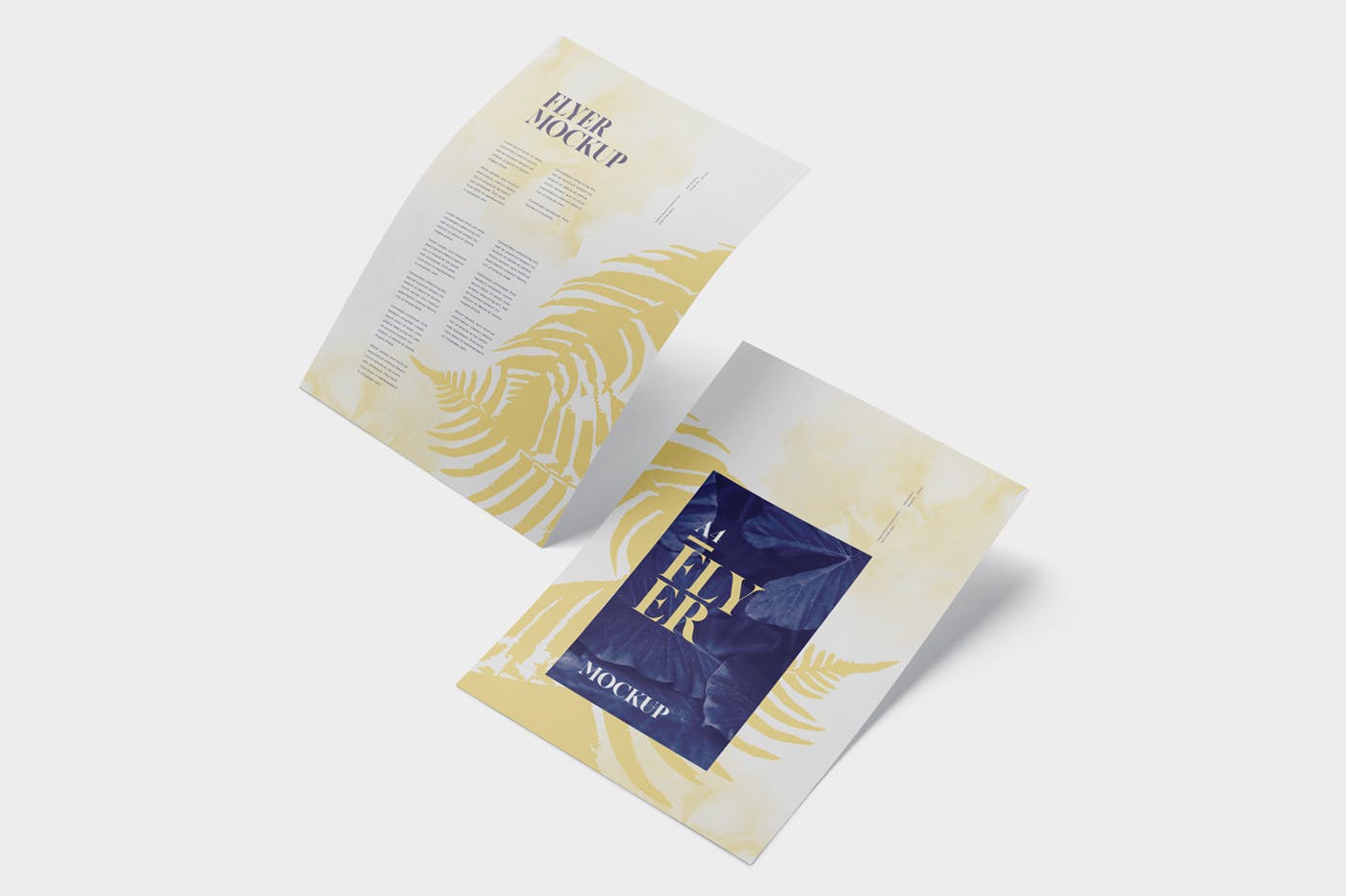 A4尺寸传单设计阴影效果图样机素材库精选 A4 Flyer Mock-Up插图(3)