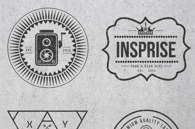 复古风格矢量徽章&Logo模板 Vintage Style Badges and Logos插图(3)
