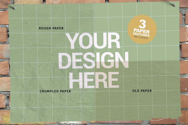 海报&纹理设计预览样机模板 Poster & Textures Mockups插图(6)