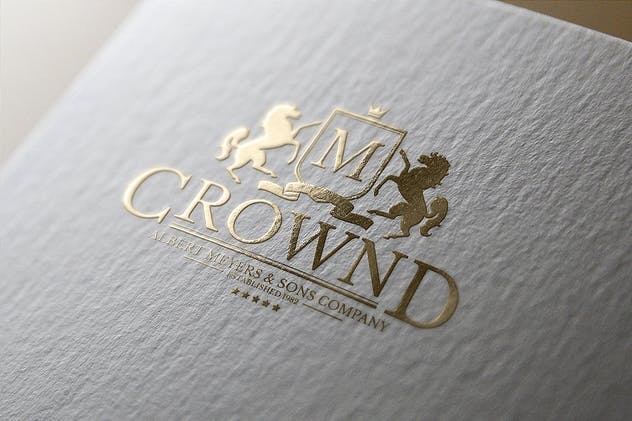 Logo商标烫金印刷效果图素材库精选模板v2 Logo Mock-Up / Exclusive Paper Edition 2插图(3)