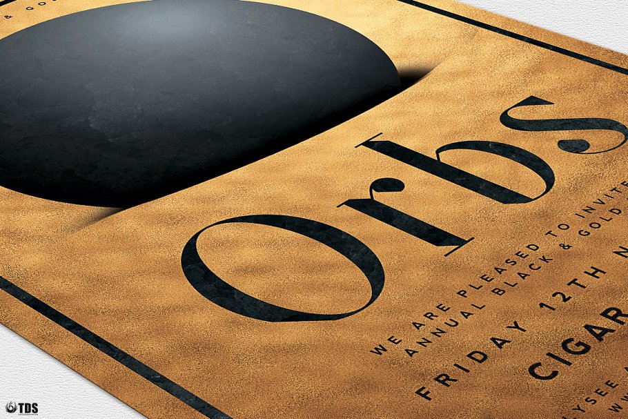 极简主义黑金风格传单PSD模板v10 Minimal Black Gold Flyer PSD V10插图(6)