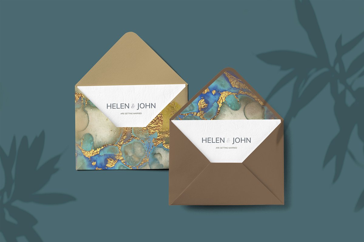 水彩高贵奢华流金背景纹理素材插图(4)