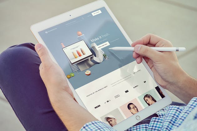 实物拍摄手持iPad Pro样机v6 iPad Pro Mockups v6插图(1)