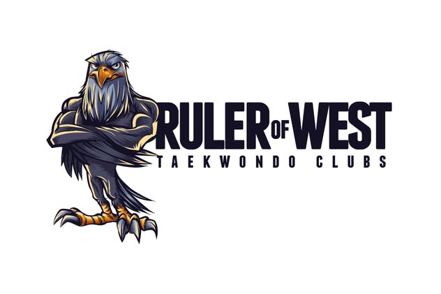 老鹰吉祥物形象Logo模板 Eagle Mascot Logo插图(1)