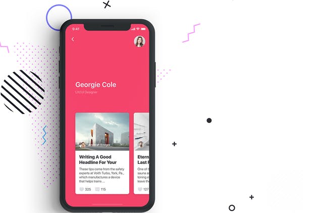 社交媒体/个人博客APP UI套件 Profile Mobile UI Collection插图(2)