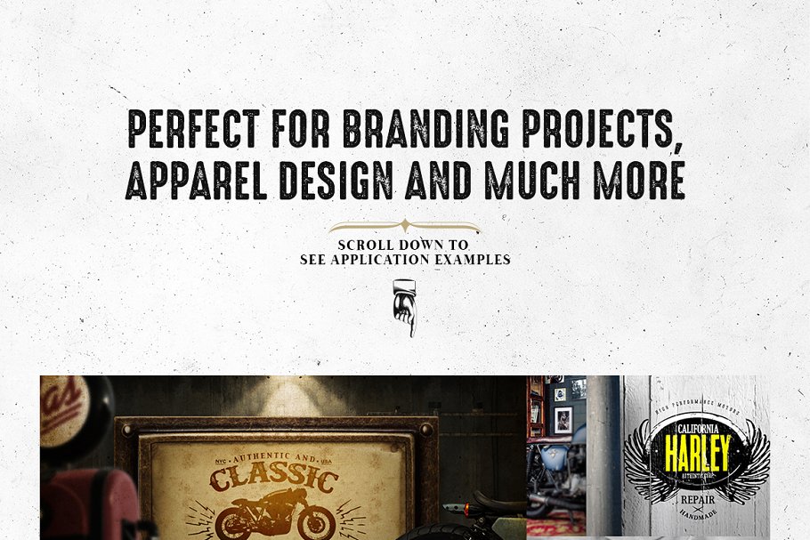 复古摩托车重型机车标志模板 Vintage Motorcycle Logo Design插图(2)