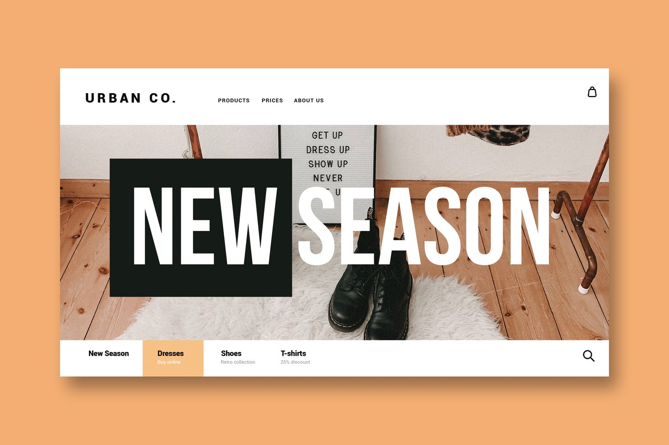 时尚服饰品牌网站着陆页设计素材库精选模板 Fashion & Clothing – Landing Page插图