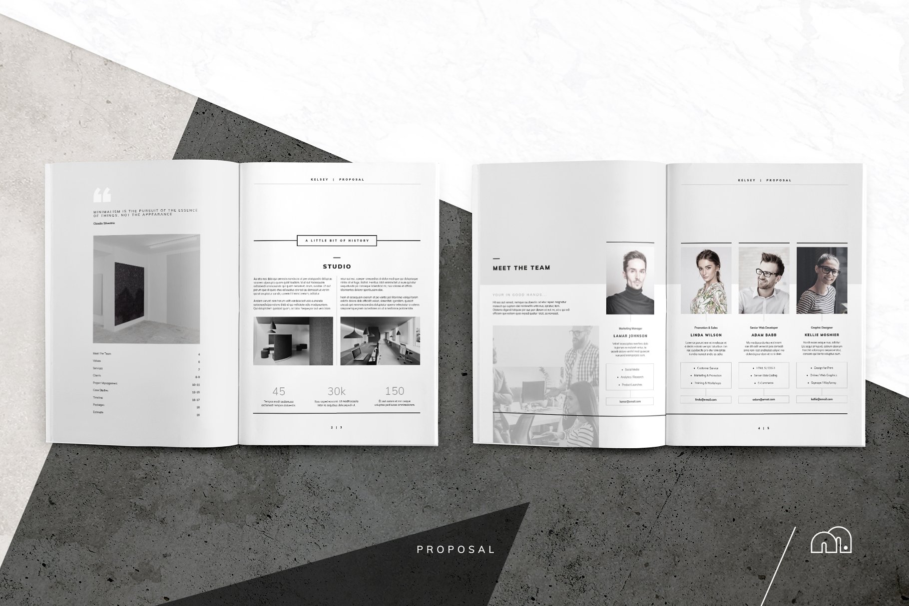 一套完美的简约项目提案模板 Kelsey – Pitch Pack插图(2)