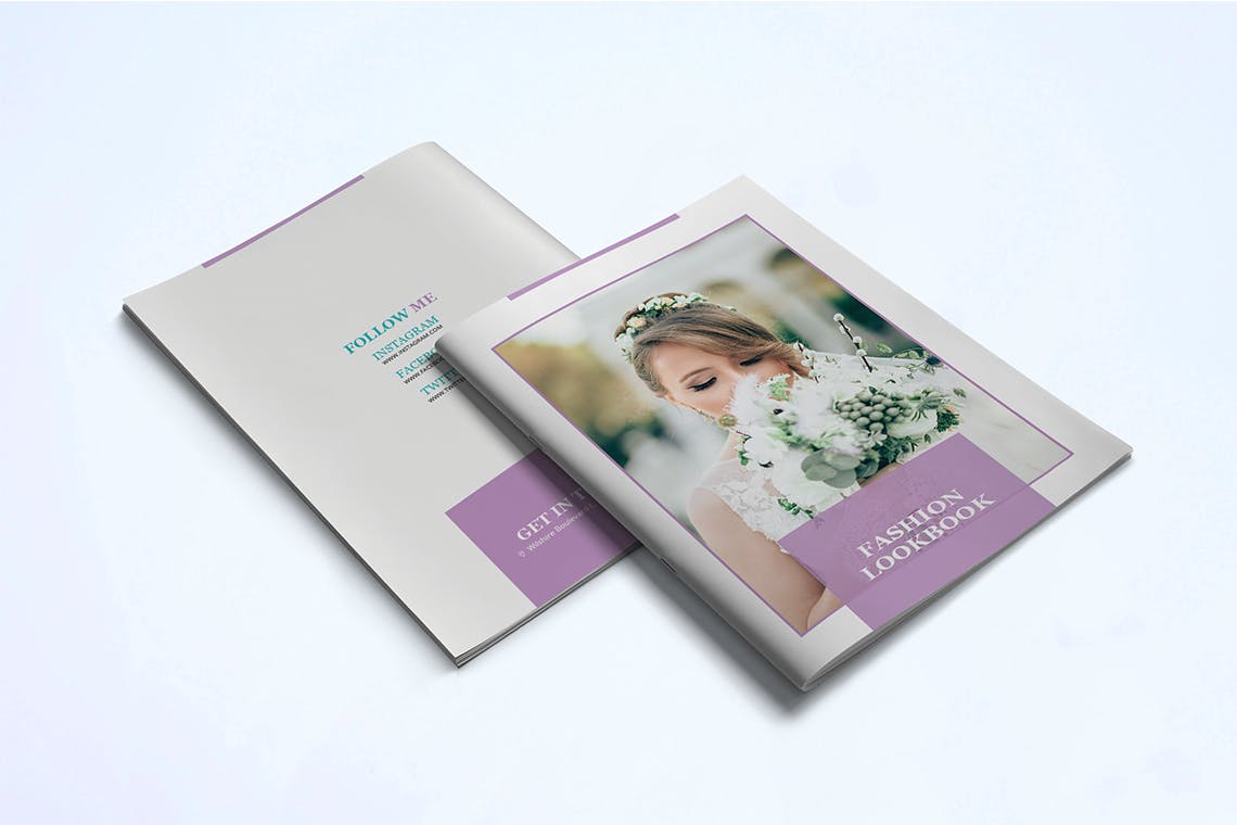 婚纱/女装服装品牌产品画册目录素材库精选Lookbook设计模板 Fashion Lookbook Template插图(13)