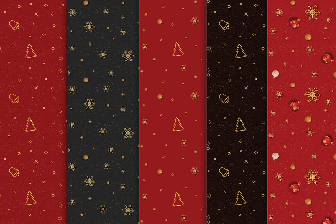 圣诞节庆祝主题节日氛围背景图素材 Merry Christmas Digital Papers插图